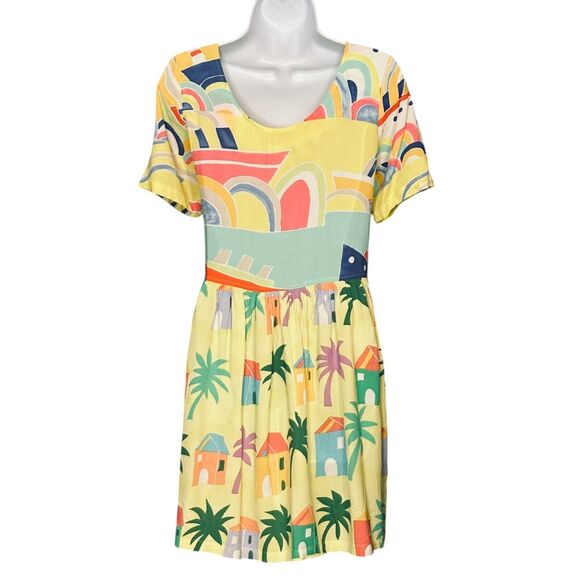 Vintage Jams World Short Sleeve Dress Port/Resort Tropical Vacation Size Small - Picture 7 of 10